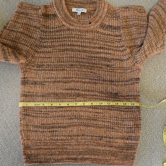 Madewell Brown Space-Dyed Prentess Wool Alpaca Blend Sweater - Size Small - Picture 9 of 14